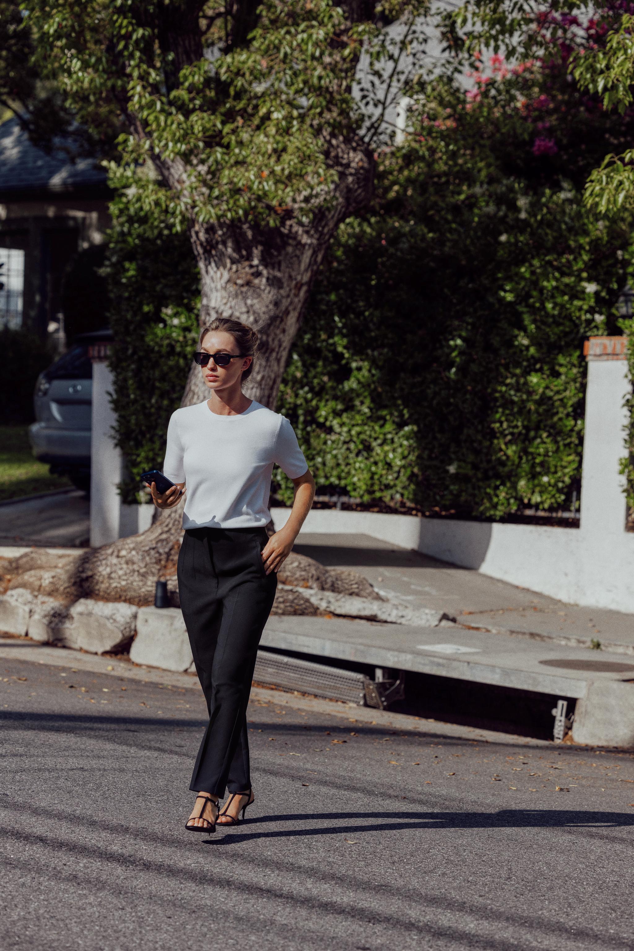 SHORT SLEEVE BASIC KNIT TOP